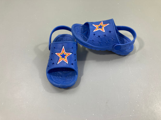 Sandales ouvertes style Crocs bleu étoile, 24-25, moins cher chez Petit Kiwi