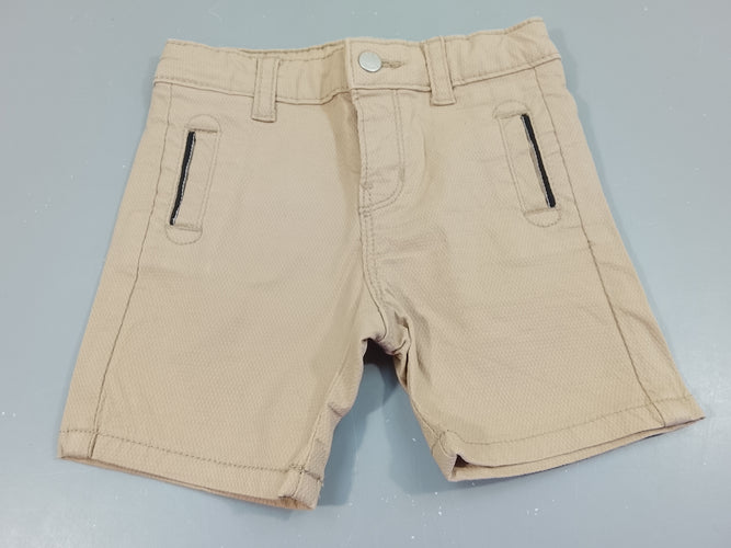 Short chino beige texturé, moins cher chez Petit Kiwi