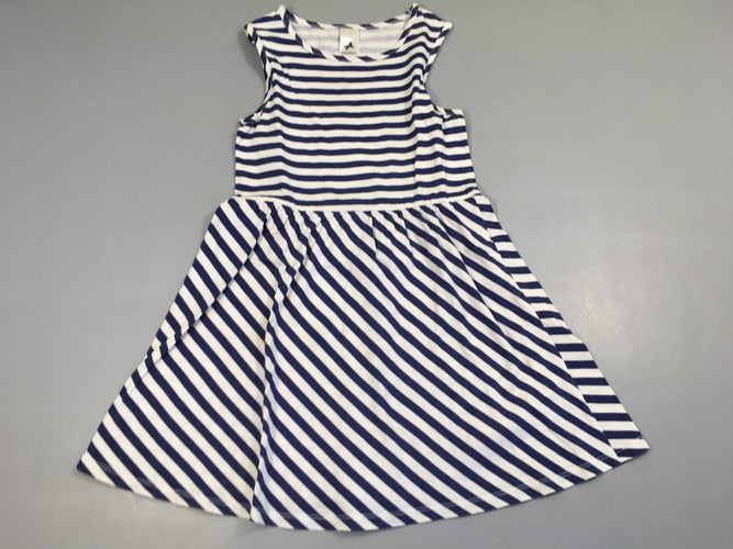 Robe s.m jersey rayé bleu et blanc, moins cher chez Petit Kiwi