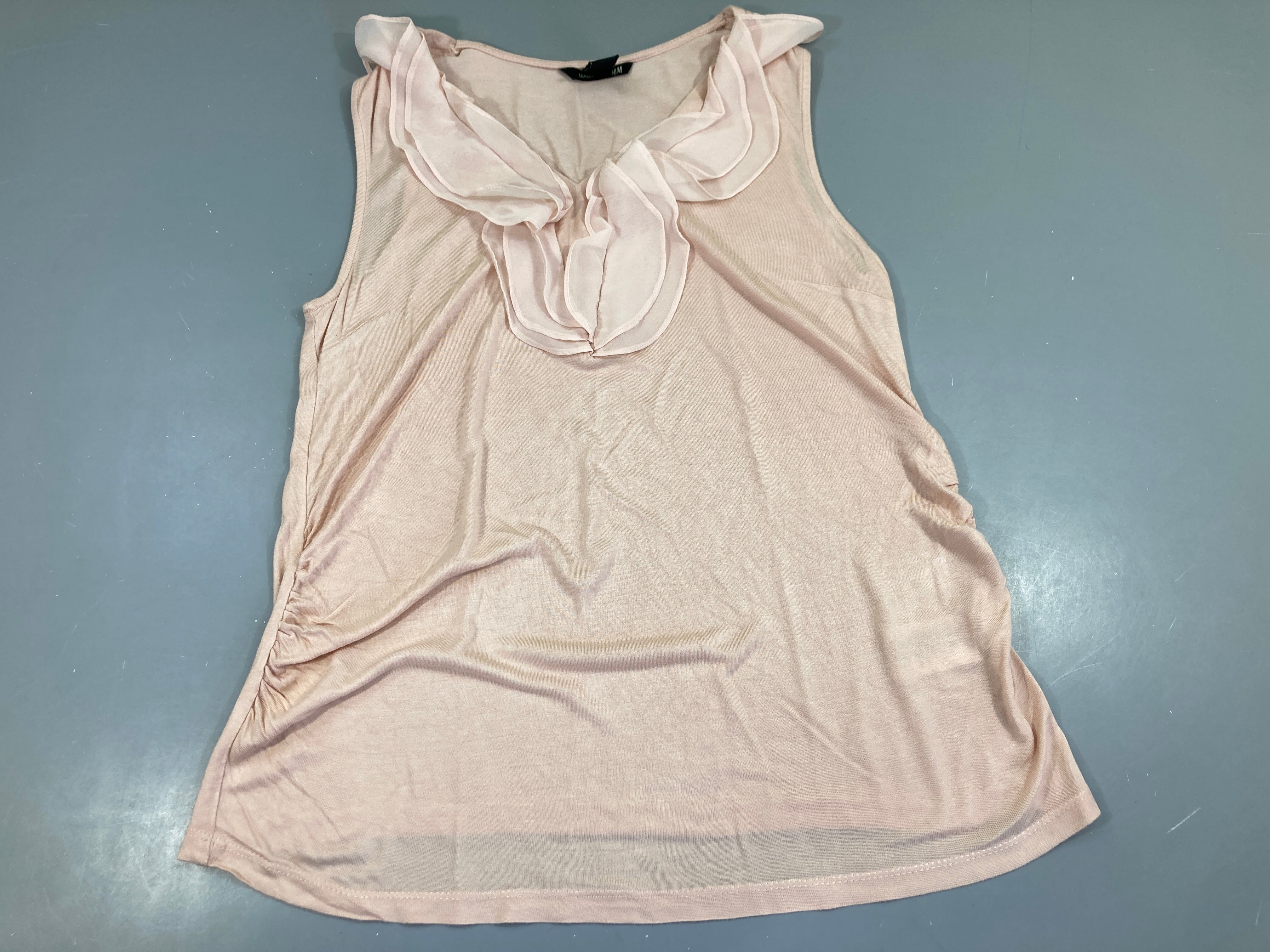 T-shirt m.c de grossesse rose pâle tulle