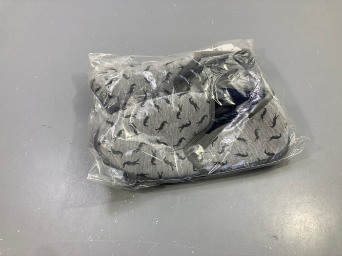 Neuf-Chaussons gris chiné imprimé crocodiles, moins cher chez Petit Kiwi