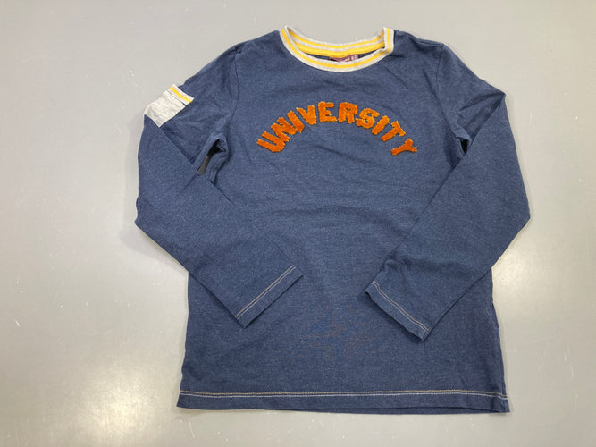 T-shirt m.l bleu marine University texturé, moins cher chez Petit Kiwi