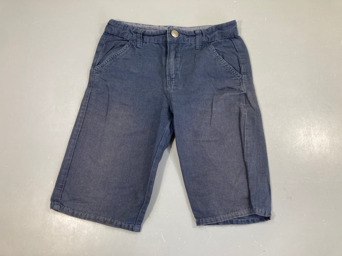 Bermuda bleu foncé texturé strié, moins cher chez Petit Kiwi