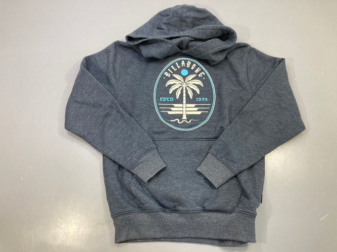 Sweat capuche gris chiné imprimé palmier, Billabong, moins cher chez Petit Kiwi