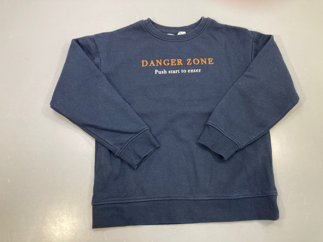 Sweat marine imprimé Danger Zone, moins cher chez Petit Kiwi