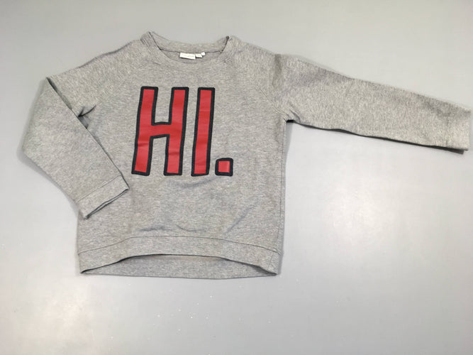 Sweat léger gris clair HI., moins cher chez Petit Kiwi
