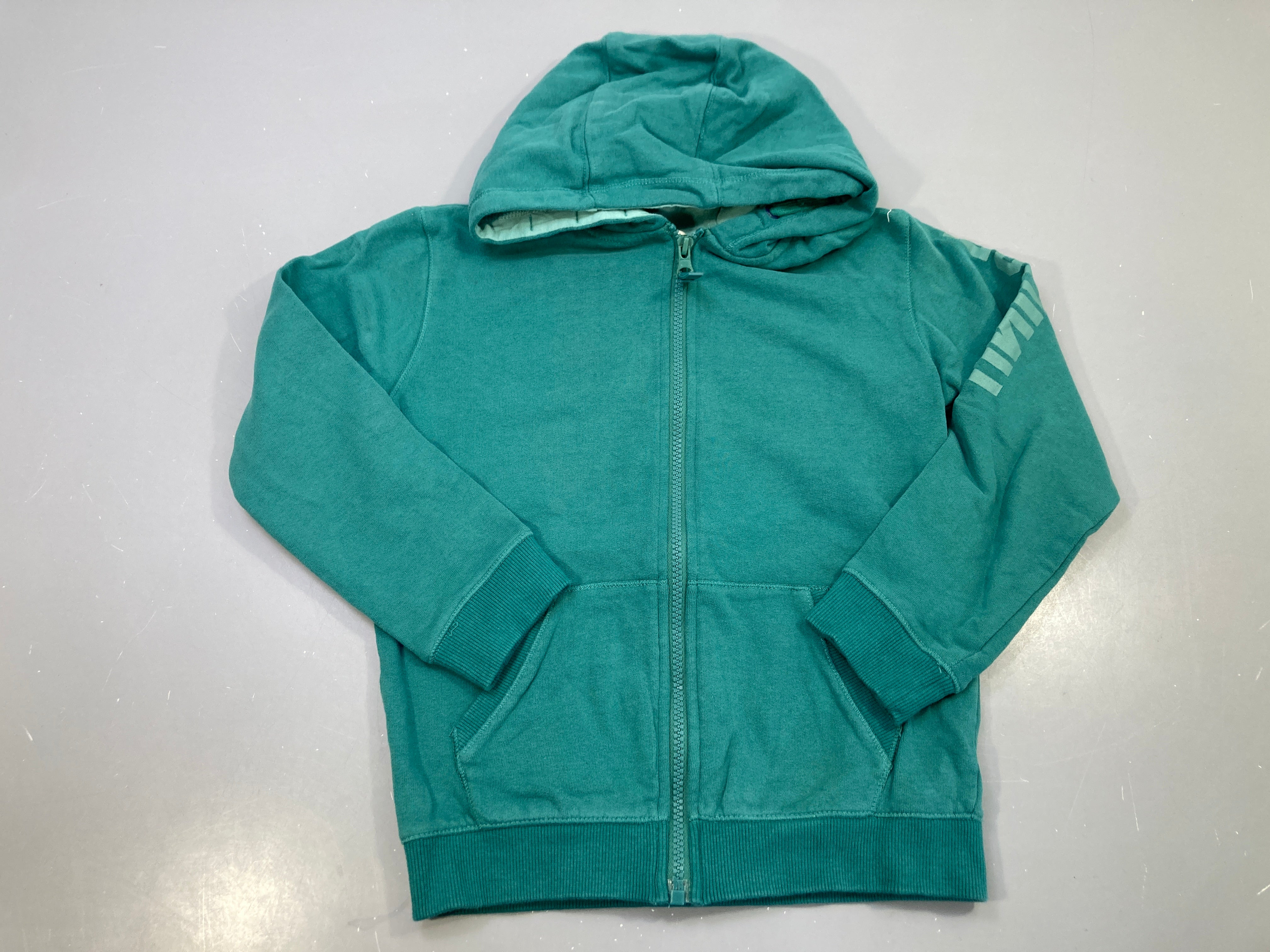 Gilet zippé capuche vert