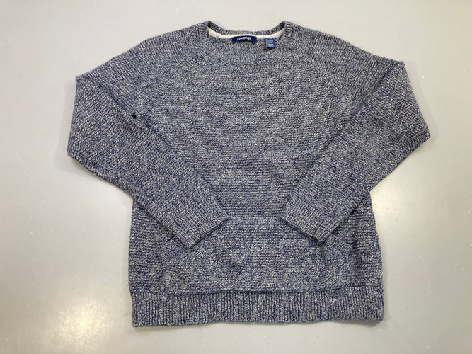 Pull chiné gris bleu, moins cher chez Petit Kiwi