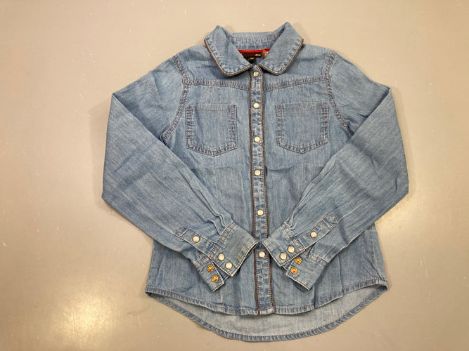 Chemise m.l jean bleu clair, moins cher chez Petit Kiwi