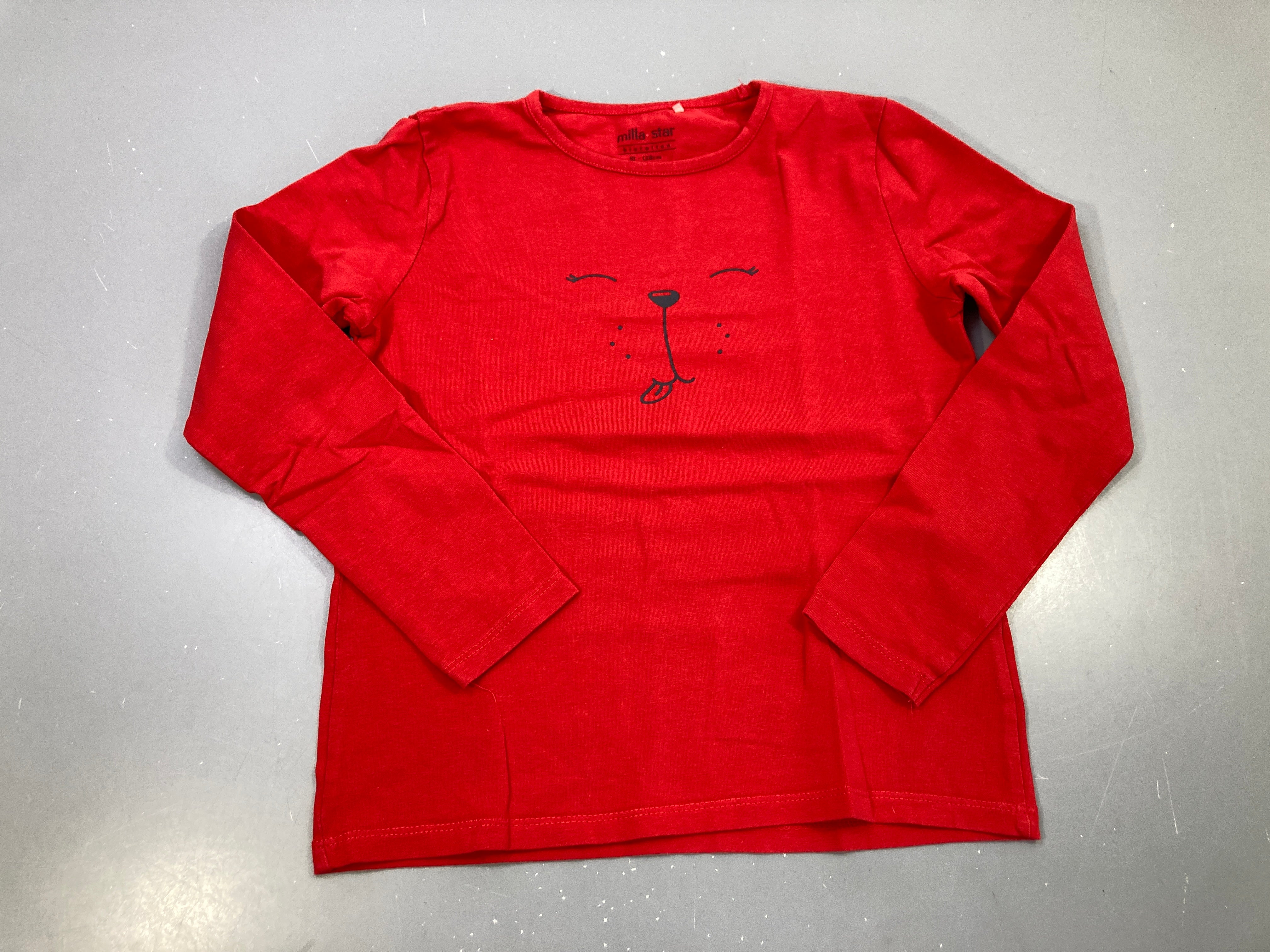 T-shirt m.l rouge visage ours, Milla Star