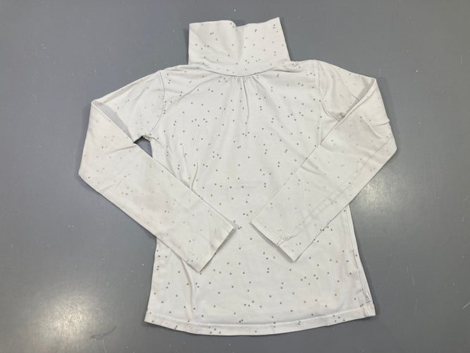 T-shirt m.l col roulé écru étoiles argentées, moins cher chez Petit Kiwi