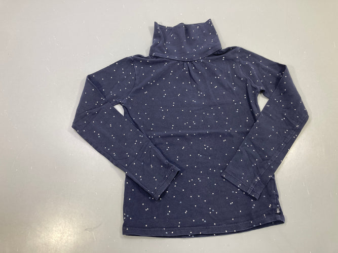 T-shirt m.l col roulé bleu marine étoiles, moins cher chez Petit Kiwi