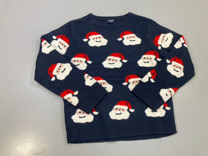 Pull marine motif Père Noël Bouloché, moins cher chez Petit Kiwi