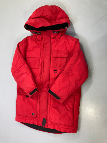 Parka rouge capuche doublée polaire Baker, moins cher chez Petit Kiwi