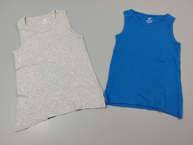 Lot de 2 chemisettes s.m 1 gris chiné/ 1 bleue, moins cher chez Petit Kiwi