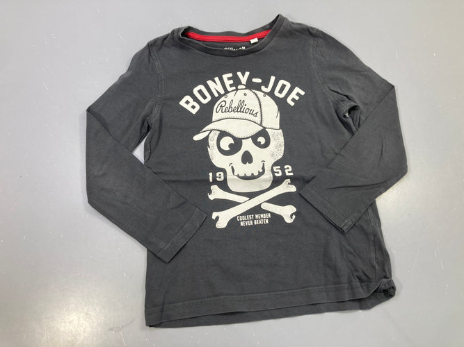 T-shirt m.l gris foncé tête de mort Boney-Joe, moins cher chez Petit Kiwi