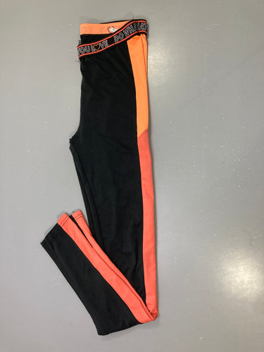 Legging de sport noir bande orange Do What You Love, moins cher chez Petit Kiwi