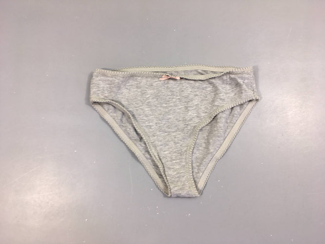Culotte grise noeud, légèrement boulochée, moins cher chez Petit Kiwi