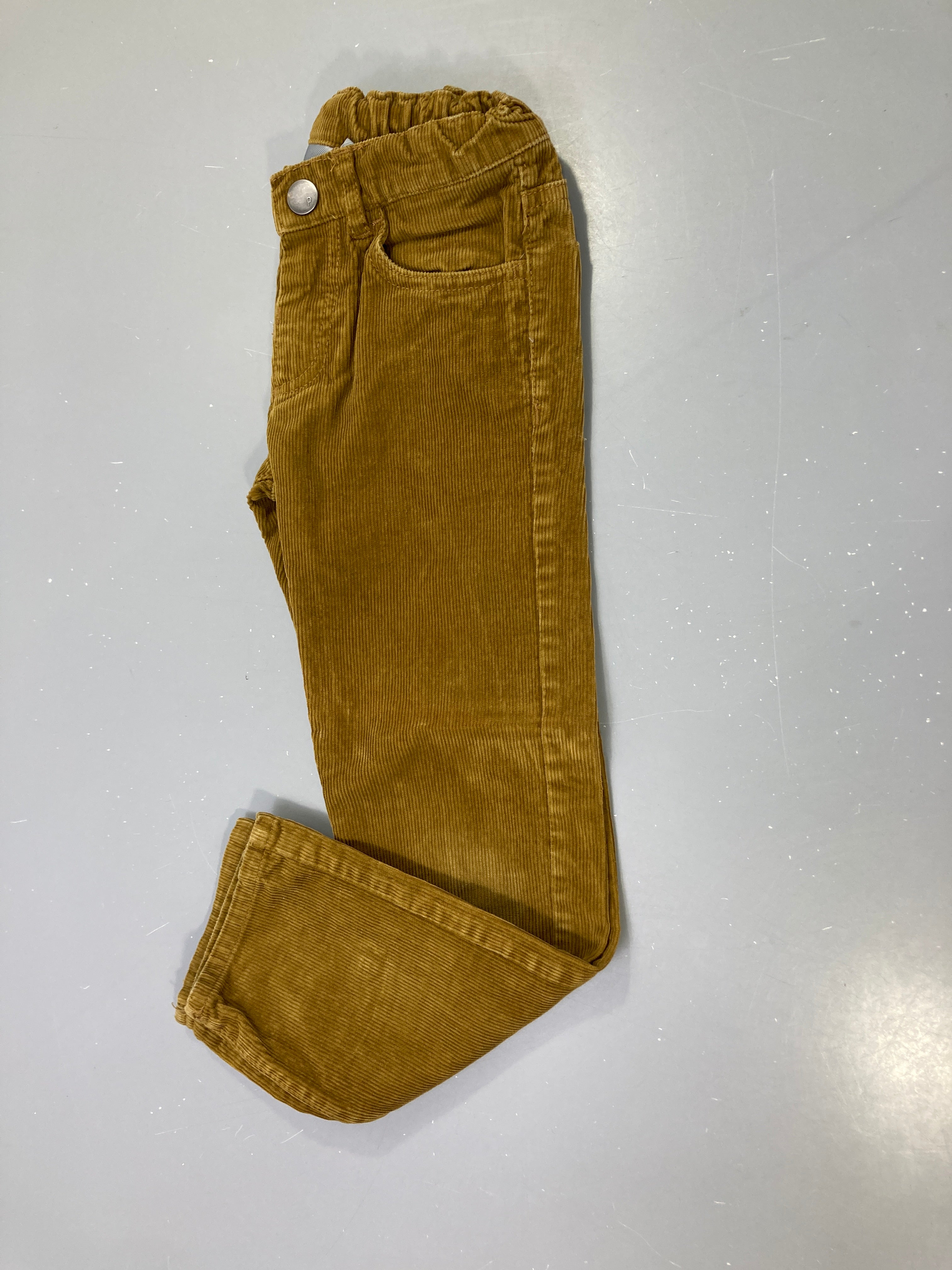 Pantalon velours côtelé ocre