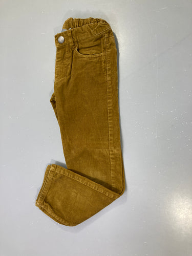 Pantalon velours côtelé ocre, moins cher chez Petit Kiwi