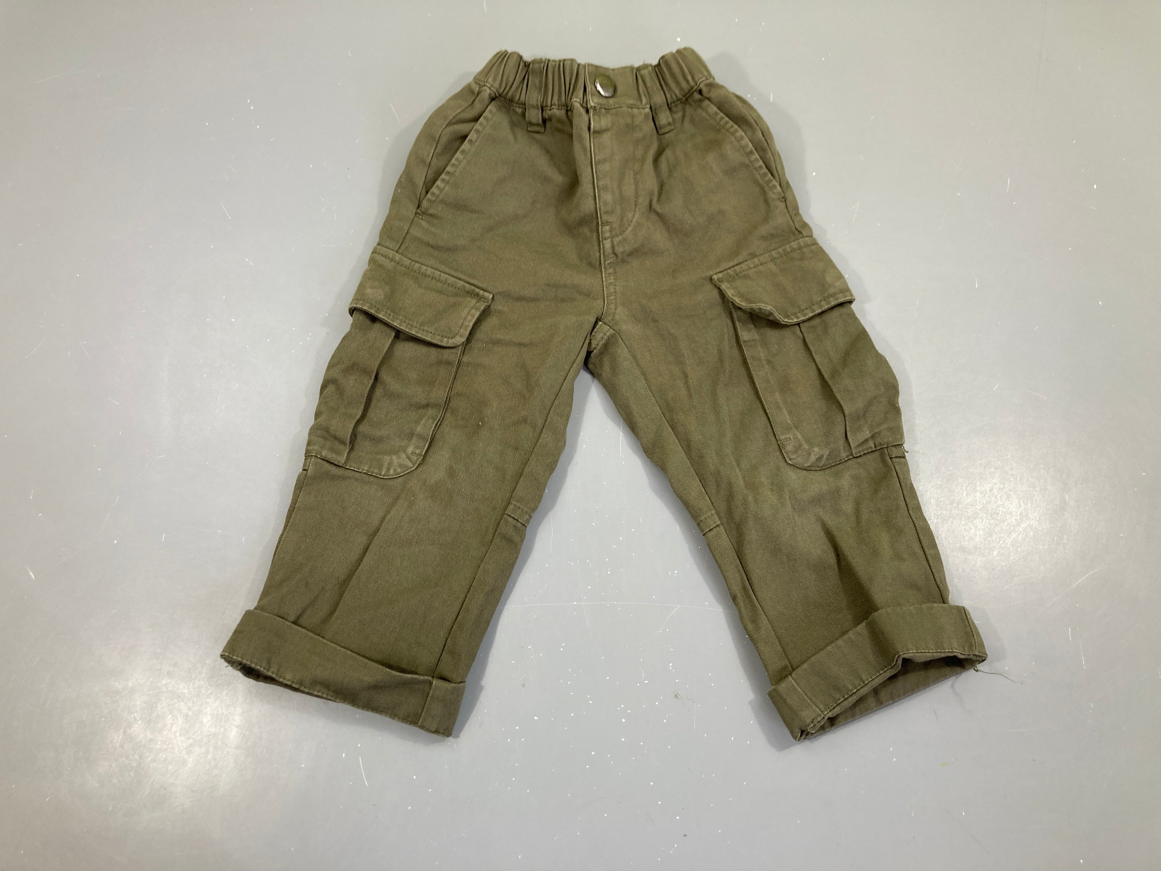 Pantalon cargo toile kaki
