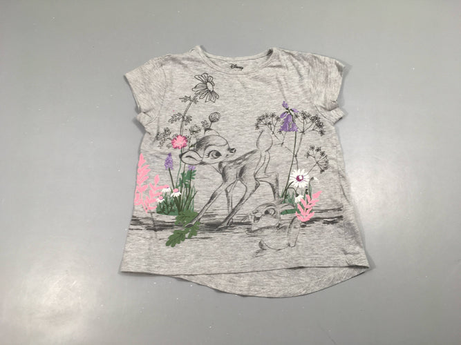 T-shirt m.c gris chiné Bambi-légèrement bouloché, moins cher chez Petit Kiwi