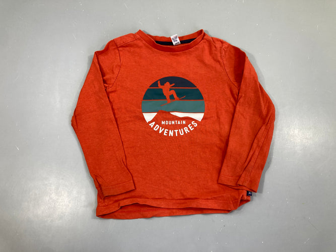 T-shirt m.l orange snowboard, moins cher chez Petit Kiwi