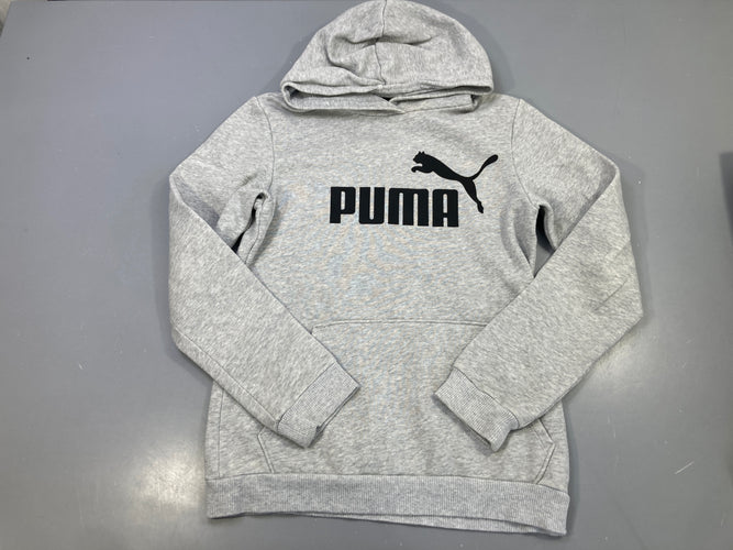 Sweat à capuche gris chiné Bouloché, moins cher chez Petit Kiwi