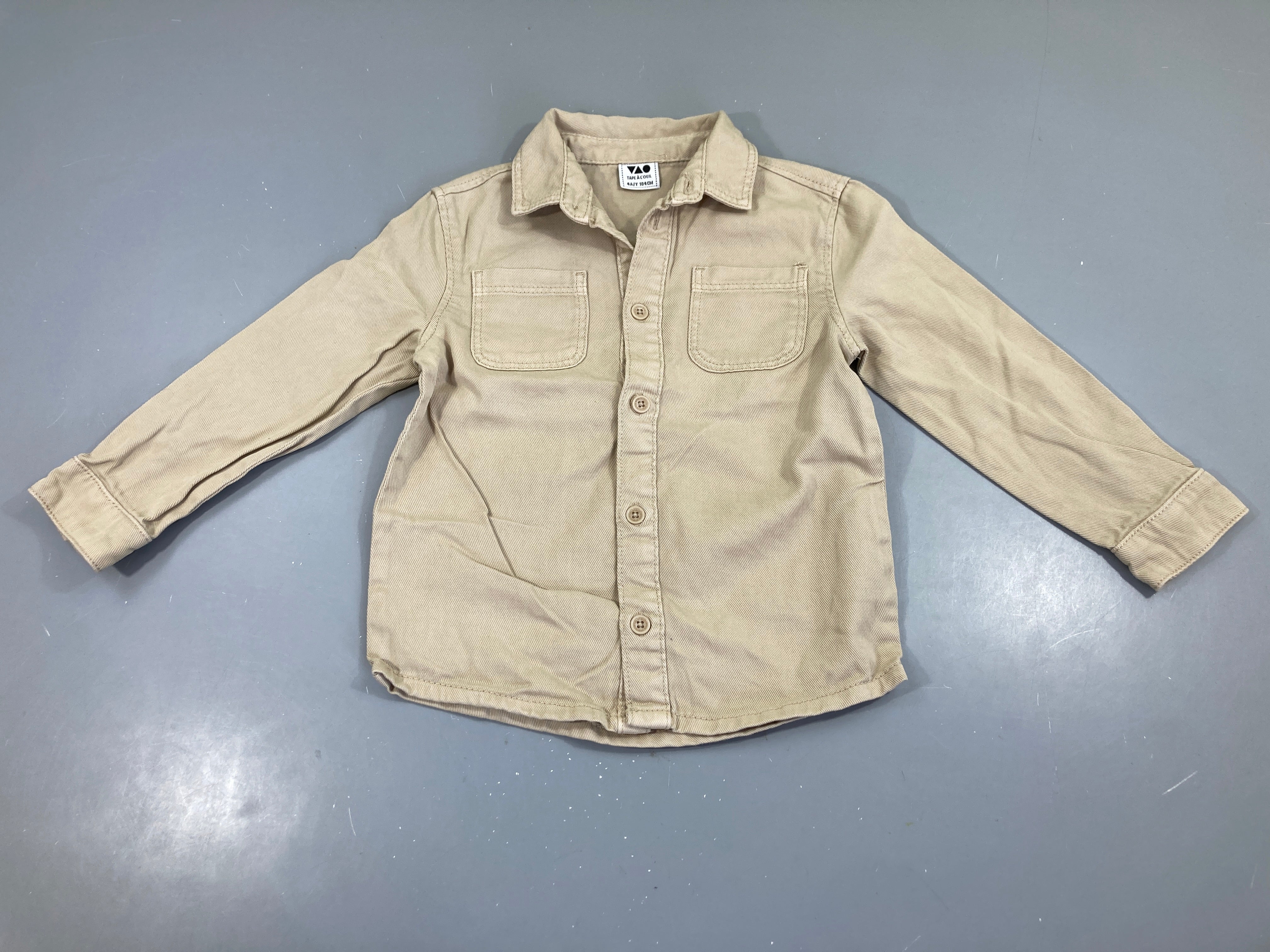 Chemise m.l toile beige