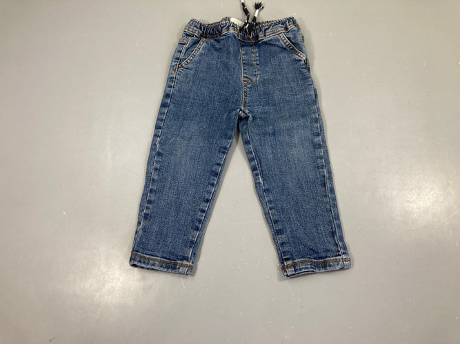 Jeans taille élastiquée, moins cher chez Petit Kiwi