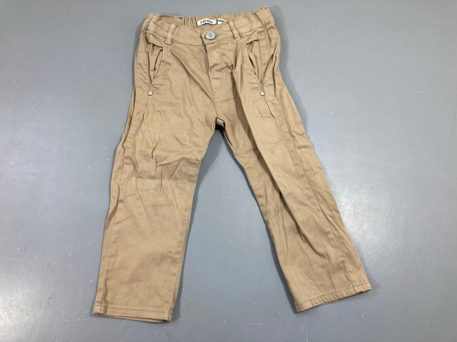 Pantalon toile beige, moins cher chez Petit Kiwi