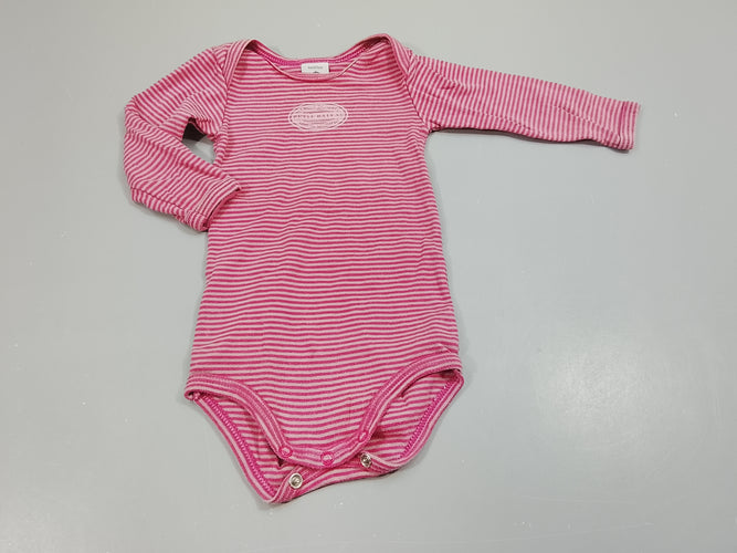 Body m.l rayé rose, moins cher chez Petit Kiwi