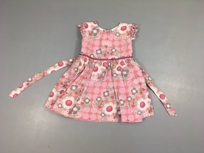 Robe m.c rose motifs fleurs, moins cher chez Petit Kiwi
