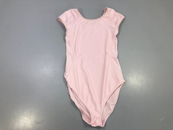 Maillot de danse rose pâle, manches courtes, moins cher chez Petit Kiwi