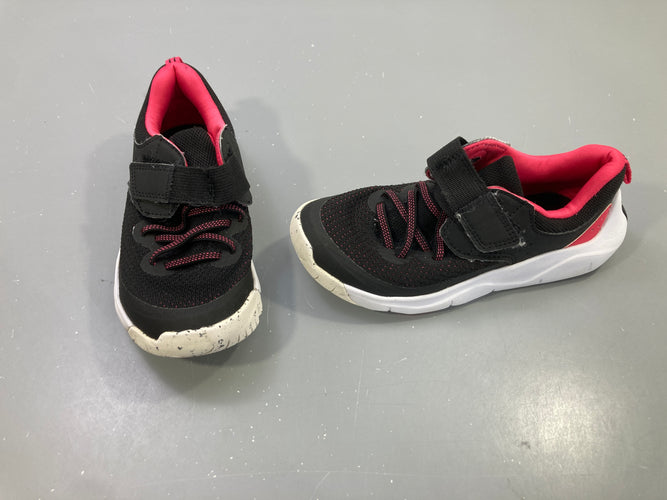 Baskets noires rose blanc, scratch, moins cher chez Petit Kiwi