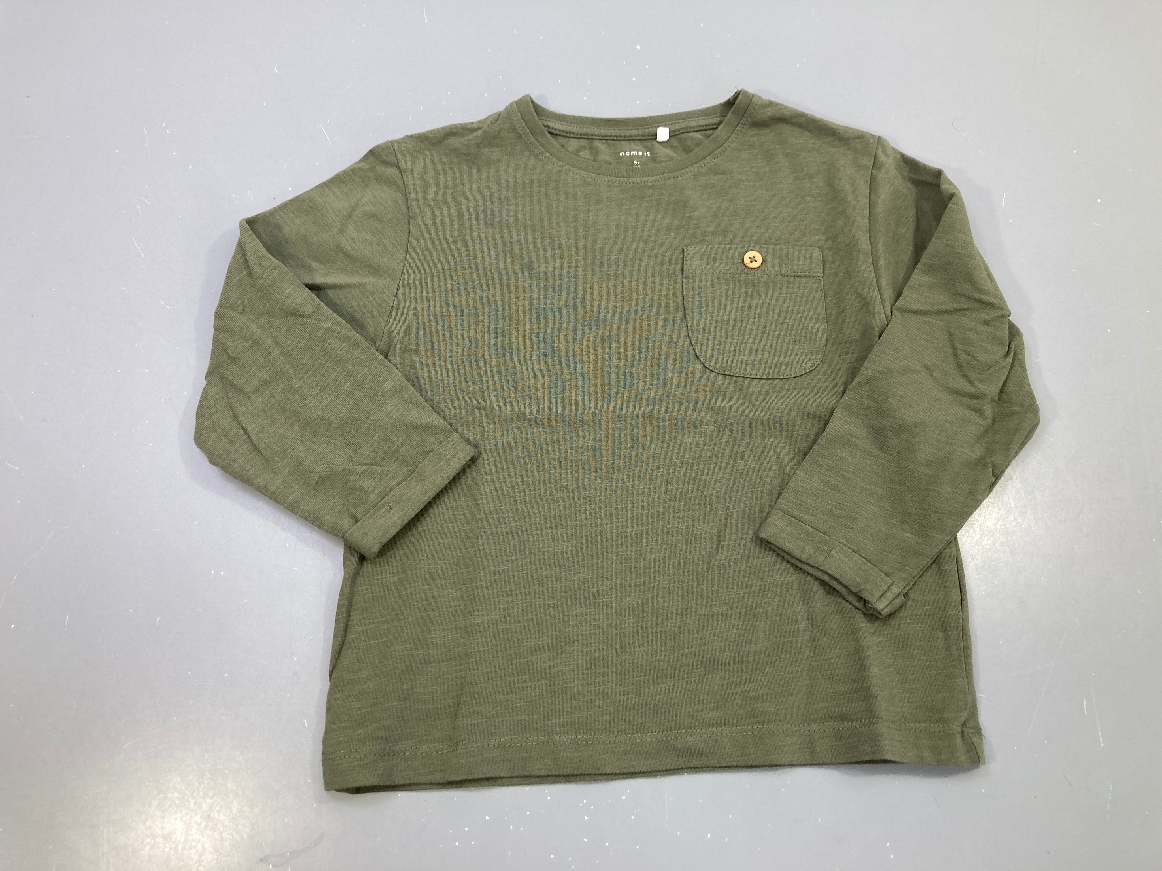 T-shirt m.l vert kaki, poche