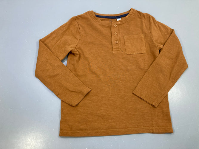 T-shirt m.l ocre, boutons poche, moins cher chez Petit Kiwi