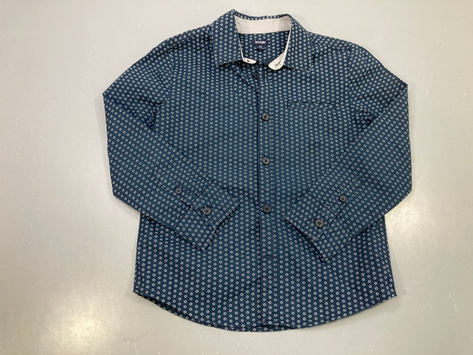 Chemise m.l bleu marine à motif fleuri, moins cher chez Petit Kiwi