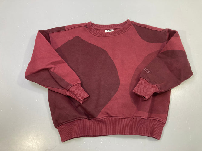 Sweat bordeaux, motif géométrique, moins cher chez Petit Kiwi