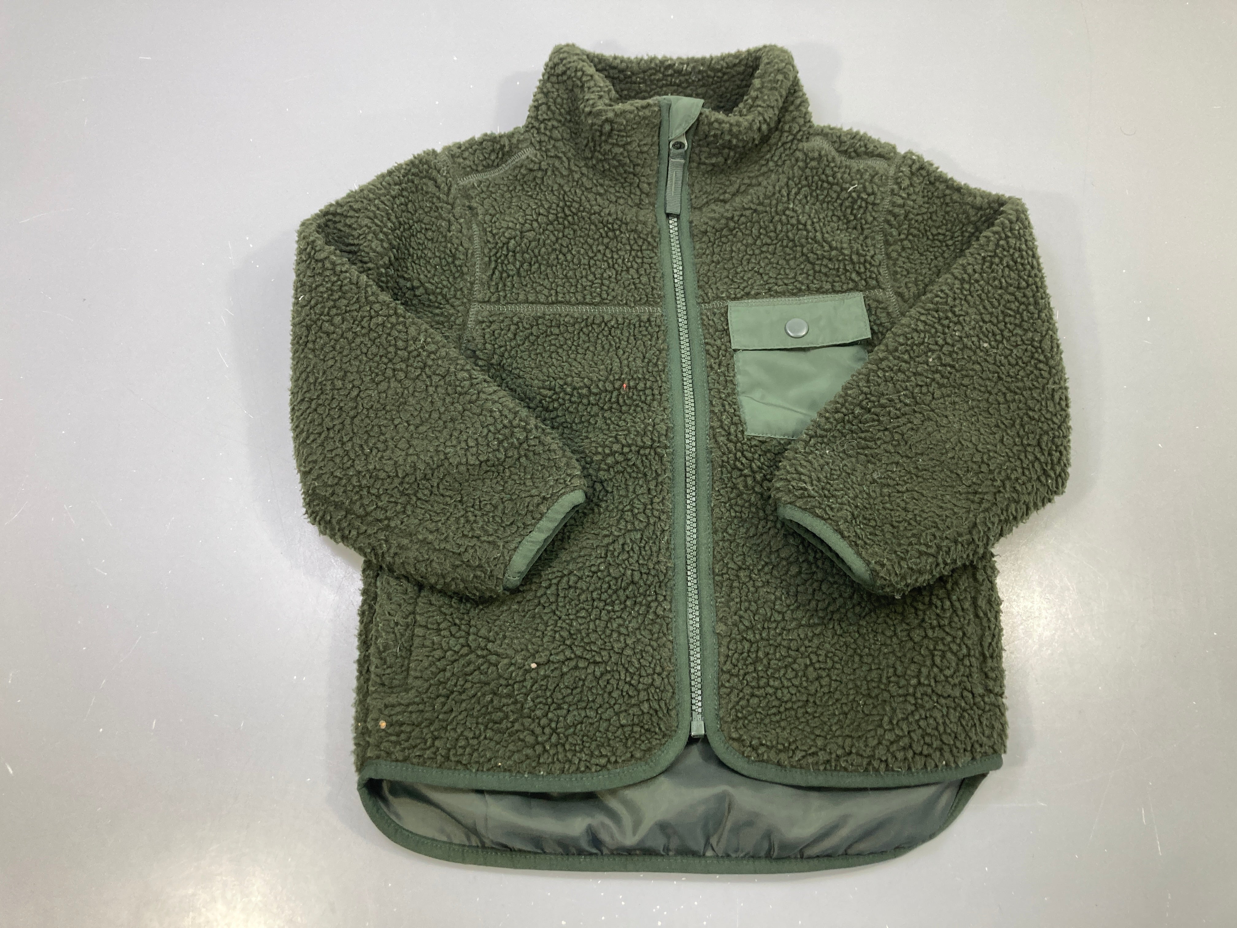 Polar vert kaki, sherpa zippée