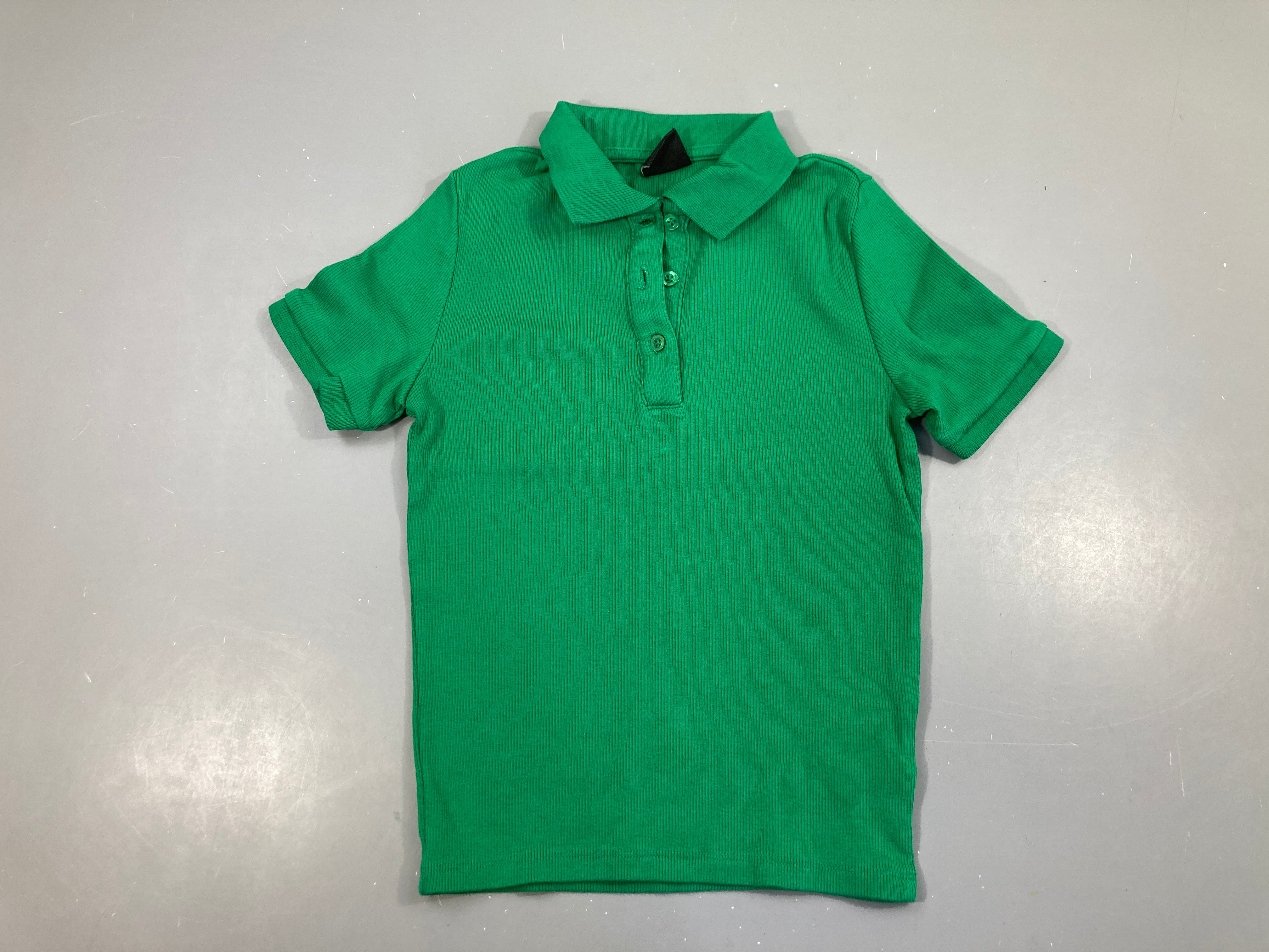 Polo m.c côtes vert