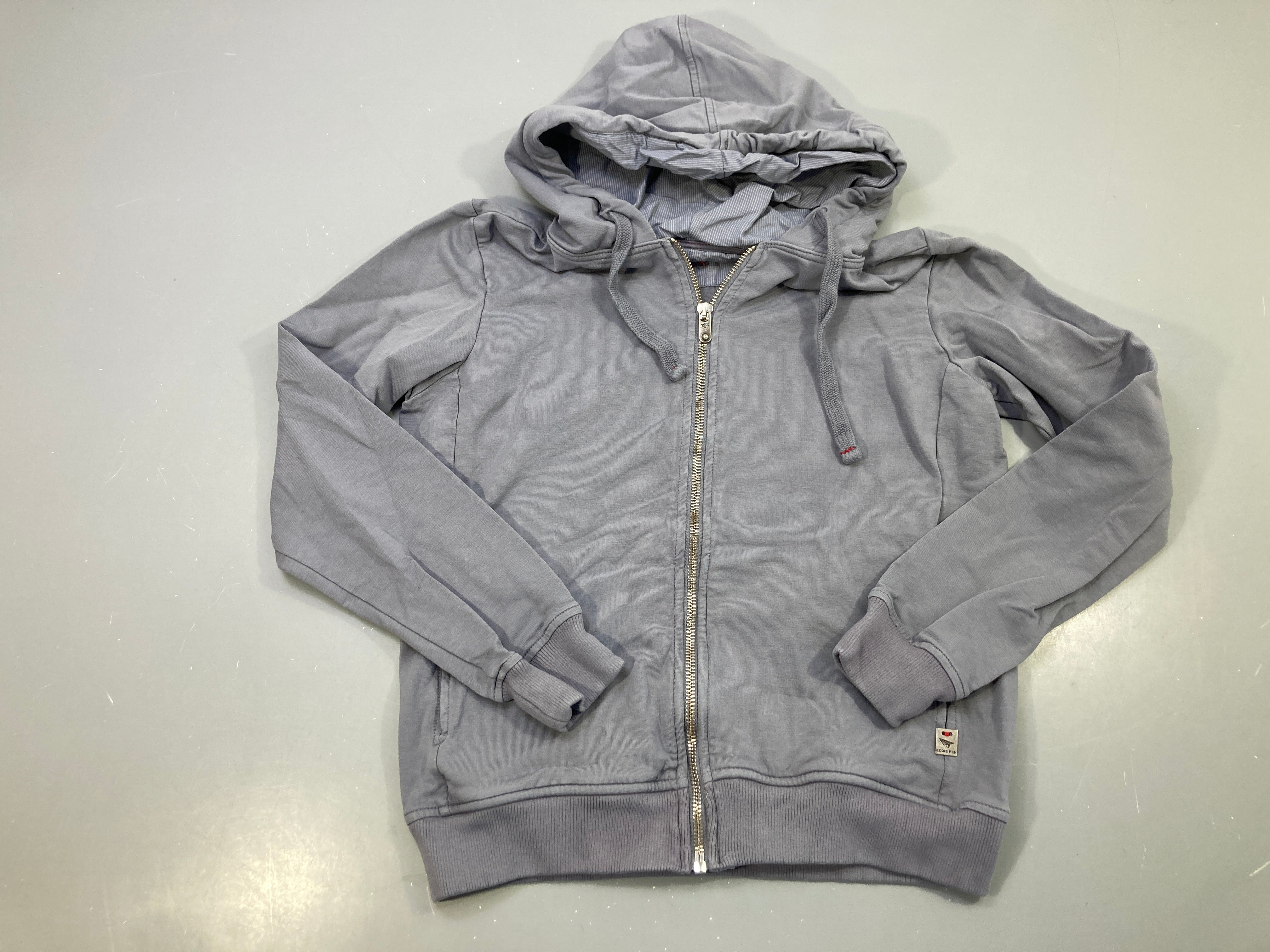 Sweat zippé capuche gris, Eddie Pen