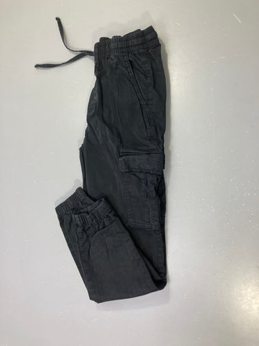 Pantalon cargo noir, Jogger poche latérale, moins cher chez Petit Kiwi