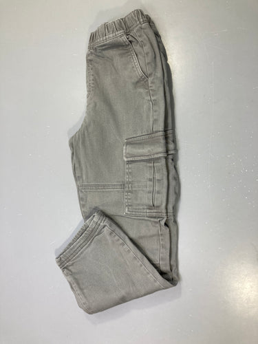 Pantalon cargo gris kaki, poche latérale, moins cher chez Petit Kiwi