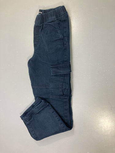 Pantalon cargo bleu marine, poche latérale, moins cher chez Petit Kiwi