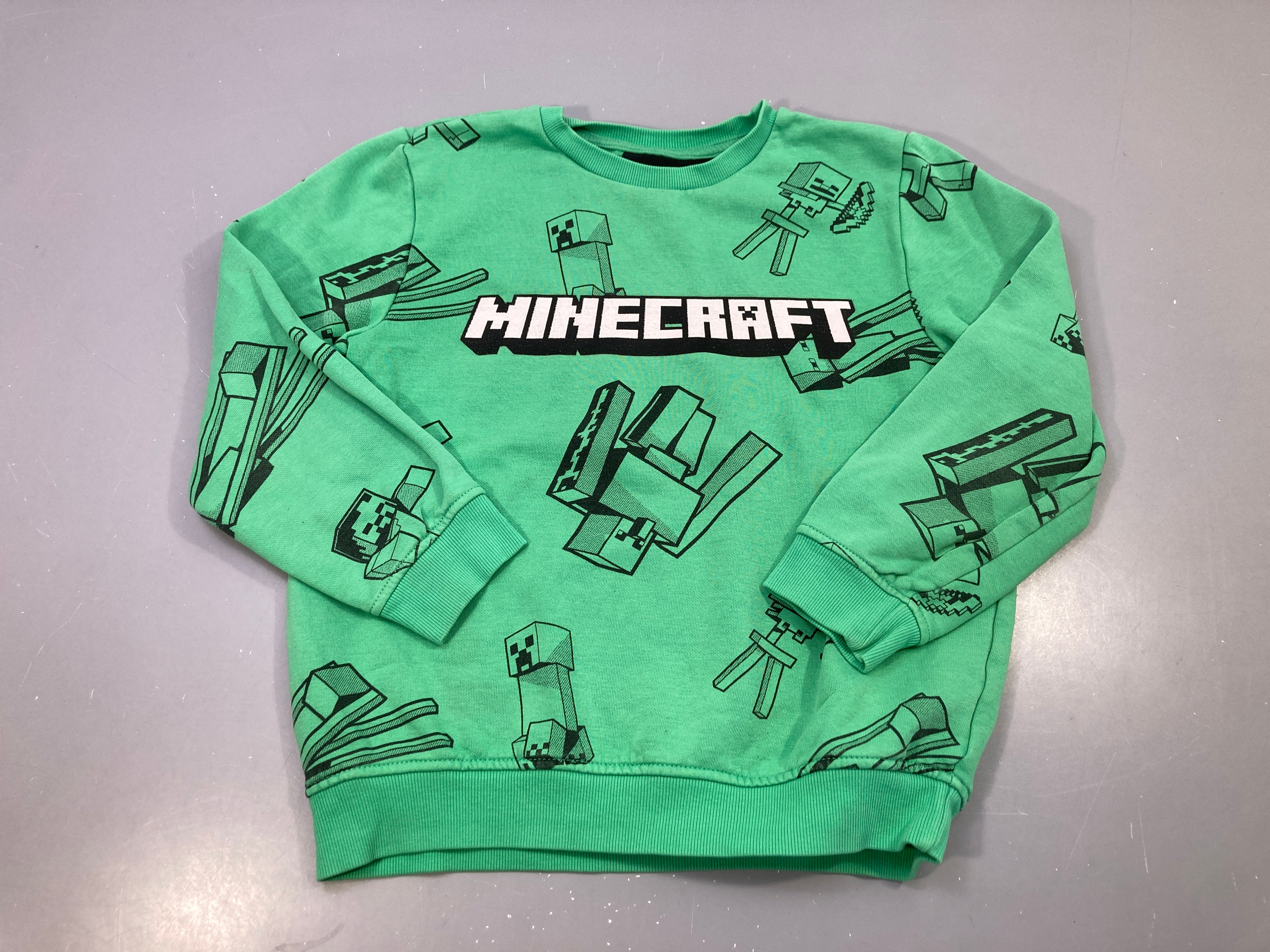 Sweat vert, motif Minecraft