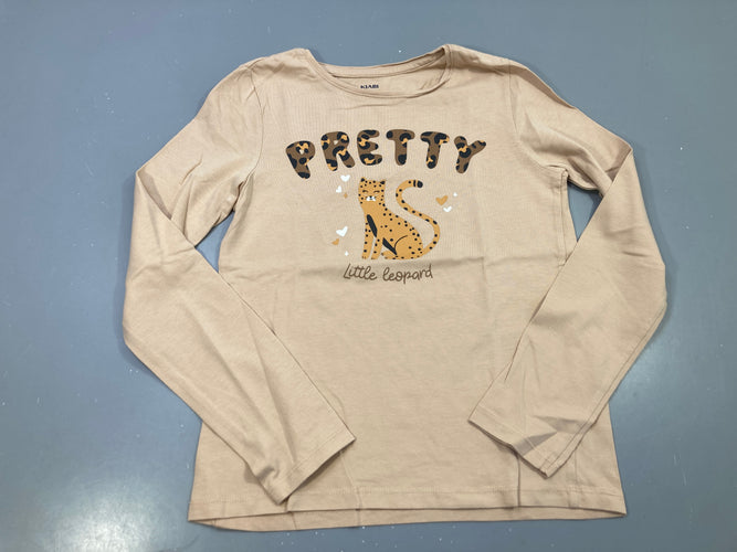 T-shirt m.l beige, PRETTY léopard, moins cher chez Petit Kiwi