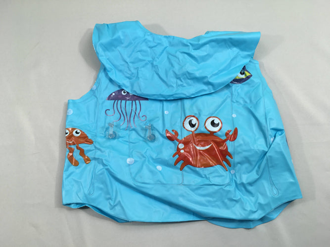 Gilet gonflable bleu poissons, moins cher chez Petit Kiwi