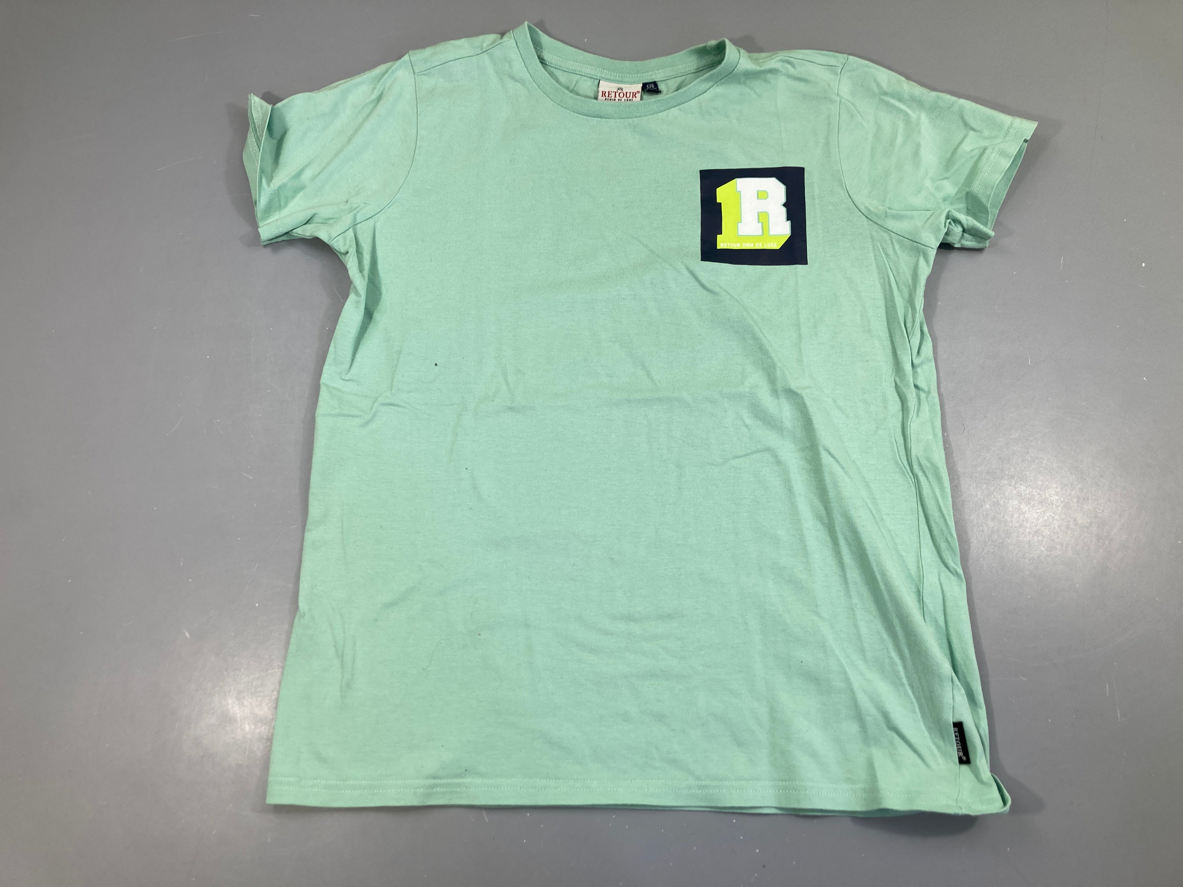 T-shirt m.c vert retour denim de luxe