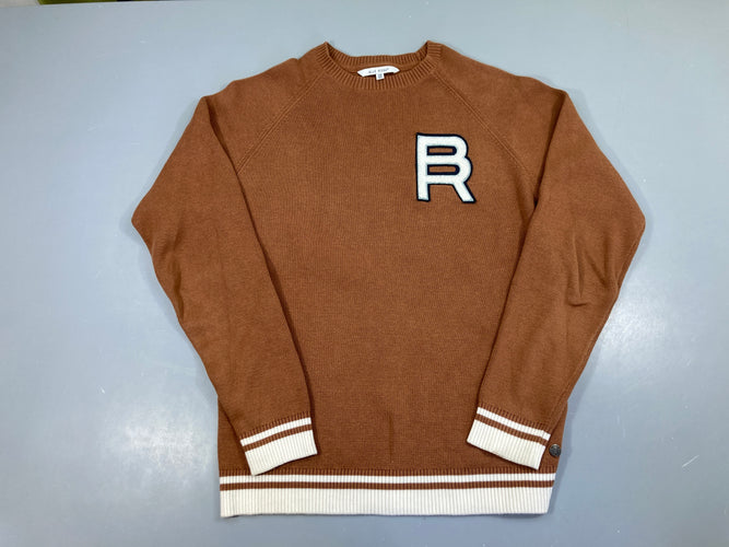 Pull brun blue ridge R, moins cher chez Petit Kiwi